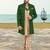 Green & fawn colour full computer amrodery two pice sherwani set with thred  work with fancy botton