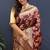 Maroon banarasi silk blend saree with all-over gold zari floral jaal