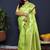 Light green banarasi silk blend saree with  zari floral buta work