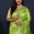 Light green banarasi silk blend saree with  zari floral buta work