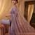 Lavender Color Beeds Work Silk Blend Saree