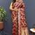 Maroon banarasi silk blend saree with gold zari floral weaving & rich pallu