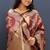 Maroon banarasi silk blend saree with gold zari floral weaving & rich pallu