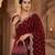maroon Color Beeds Work Silk Blend Saree