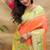 Peach paithani silk blend saree with peacock floral border & rani pink blouse