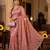 Peach Color Beeds Work Silk Blend Saree