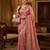 Peach Color Beeds Work Silk Blend Saree
