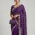 Purple Color Beeds Work Silk Blend Saree