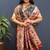 Black banarasi silk blend saree with multi-color meenakari floral border