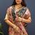 Black banarasi silk blend saree with multi-color meenakari floral border