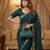 Teal Color Beeds Work Silk Blend Saree