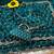 Teal Color Beeds Work Silk Blend Saree