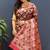 Maroon banarasi silk blend saree with multi-color meenakari floral border