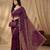 Wine Color Beeds Work Silk Blend Saree