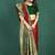 Maroon banarasi silk blend saree with zari weaving & dark green paithani border