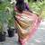 Dark green paithani silk blend saree with contrast border & zari floral weaving