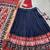 blue patola foil print tussar silk lehenga choli