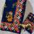 Blue Color Printed And Latkan Work Silk Blend Saree