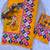 Mustard Color Printed And Latkan Work Silk Blend Saree