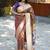 Coffee brown silk blend paithani saree with peacock pallu, golden zari border