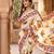 White Color Printed And Latkan Work Silk Blend Saree