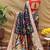 Navy blue patola silk blend saree with bird motif paithani pallu and zari border