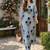Blue cotton stripes & floral printed straight kurta set for women