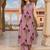 Wine cotton stripes & floral printed straight kurta set for women