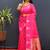 Rani pink silk blend banarasi saree with golden zari buti and border