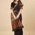 Black silk blend banarasi saree with copper zari weaving, floral border