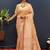 Gajri pink silk blend banarasi saree with all-over gold zari jaal work