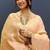 Gajri pink silk blend banarasi saree with all-over gold zari jaal work