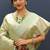 Mint green silk blend banarasi saree with all-over gold zari jaal work