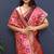 Maroon banarasi silk blend saree with multicolor paithani floral border & pallu