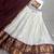 White and Maroon Cotton Zari Woven Traditional Lehenga Choli set 