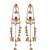 Gold Plated Kashmiri Long Jhumka Earrings with Pearl Beads
