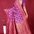Purple banarasi silk blend saree with copper zari weave