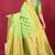 Parrot green banarasi silk blend saree with copper zari weave