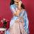 Light blue banarasi silk blend saree with copper zari weave