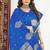 Royal blue banarasi silk blend saree with zari buta weaving