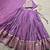 Plain Chanderi With Zari Weaving Work Border Lehenga Choli