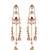 Gold Plated Kashmiri Long Jhumka Earrings with Pearl Beads