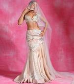 Ivory Embroidered Georgette Crepe Mermaid Lehenga Set