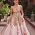 Ivory Floral Printed Crepe Lehenga Set