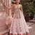 Ivory Floral Printed Crepe Lehenga Set