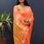Peach pink banarasi silk blend saree with zari buta & rich pallu