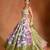 Lime Green Floral Printed Crepe Organza Lehenga Set