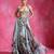 Ice Blue Floral Printed Organza Crepe Lehenga Set