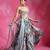 Ice Blue Floral Printed Organza Crepe Lehenga Set