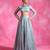 Ice Blue Thread Embroidered Organza Lehenga Set